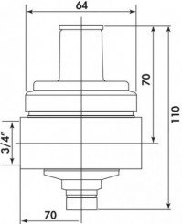 Réducteur de pression à membrane double femelle 20/27 - PRONORM